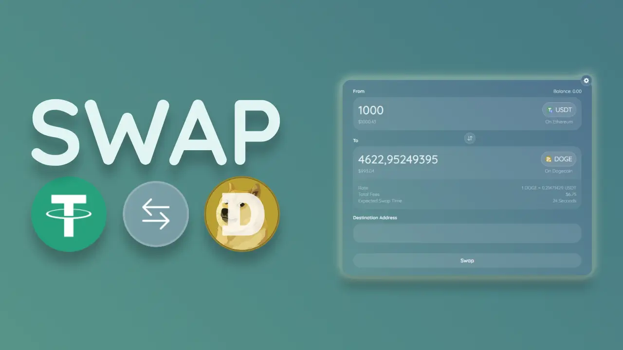 Trade USDT to Dogecoin using MetaMask