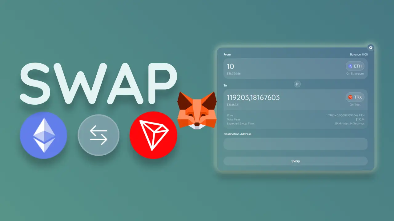 Trade Ethereum (ETH) to Tron (TRX) using MetaMask