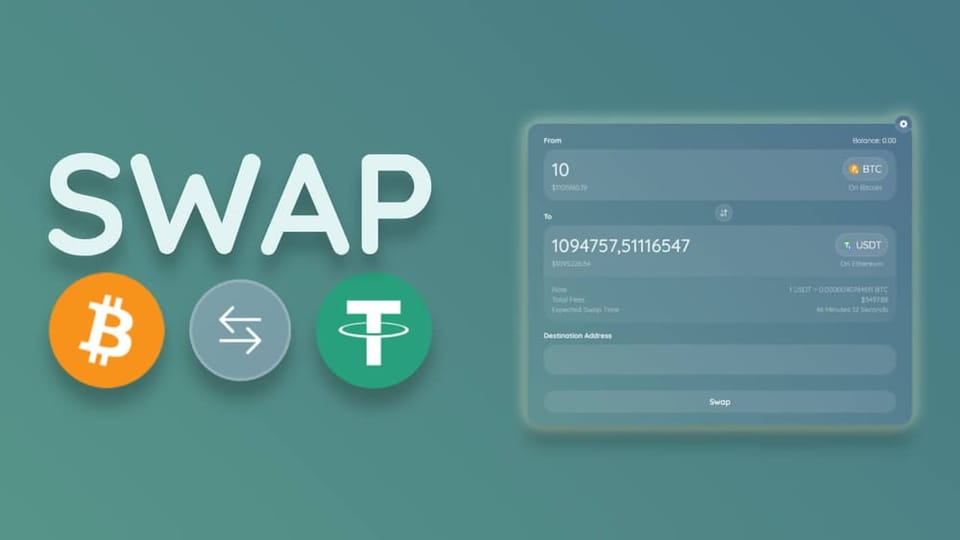 Trade BTC to USDT using Ctrl Wallet