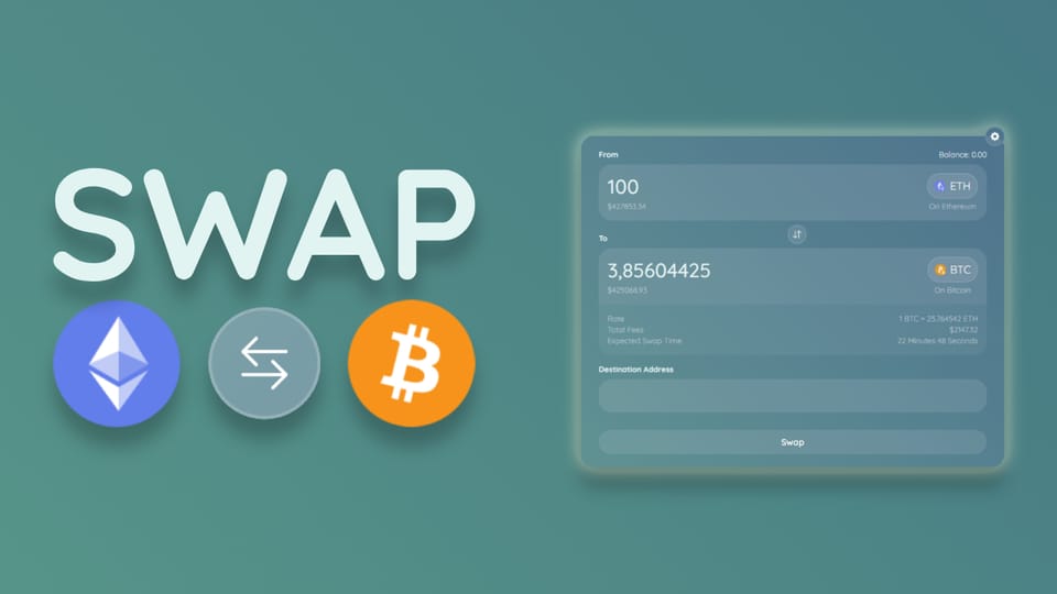 Trade Ethereum to Bitcoin using MetaMask