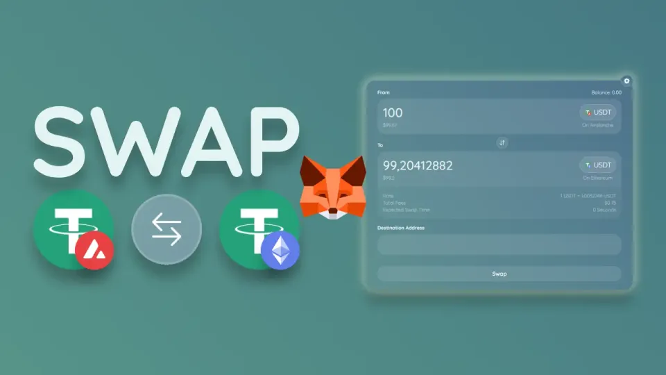 Trade Avalanche USDT to Ethereum USDT using MetaMask